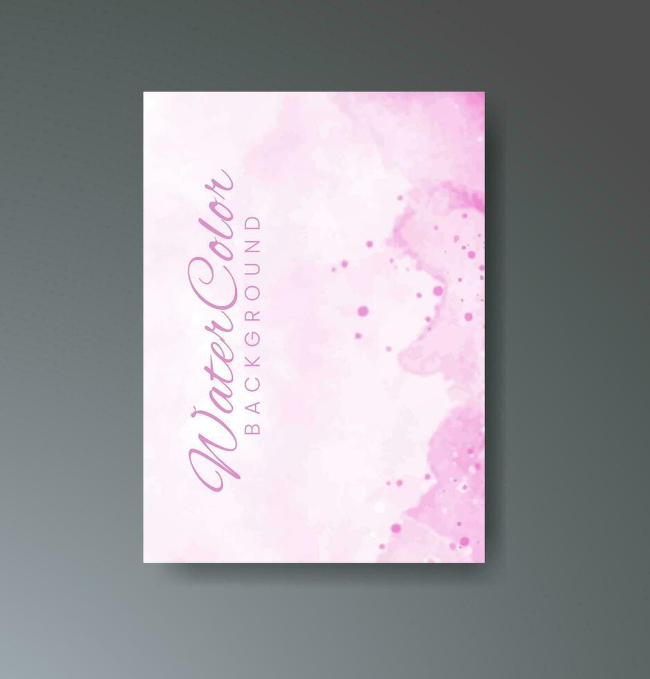 Startseite Vorlage mit Aquarell Hintergrund. Design zum Ihre Abdeckung, Datum, Postkarte, Banner, Logo. vektor