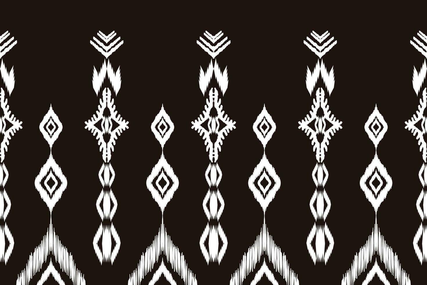 etnisk ikat sömlös mönster i stam. aztec geometrisk etnisk prydnad skriva ut. ikat mönster stil. design för bakgrund, tapet, illustration, tyg, Kläder, matta, textil, batik, broderi. vektor