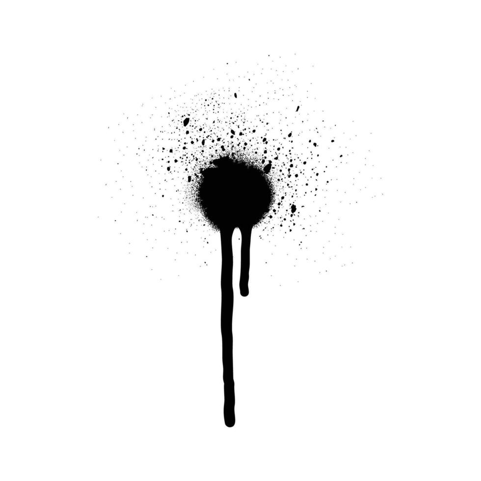 abstrakt grungy graffiti svart måla punkt borsta vektor