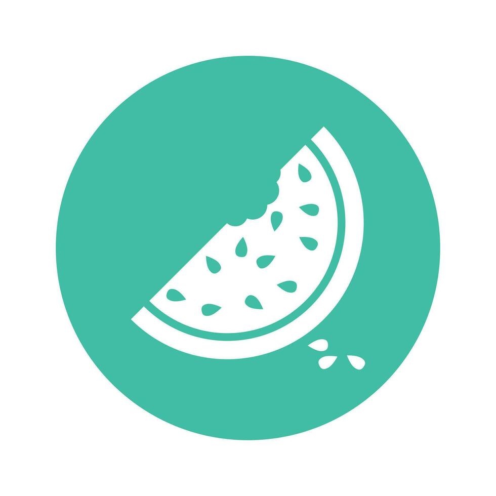 Wassermelone Symbol. saftig reif Obst auf Weiß Hintergrund vektor
