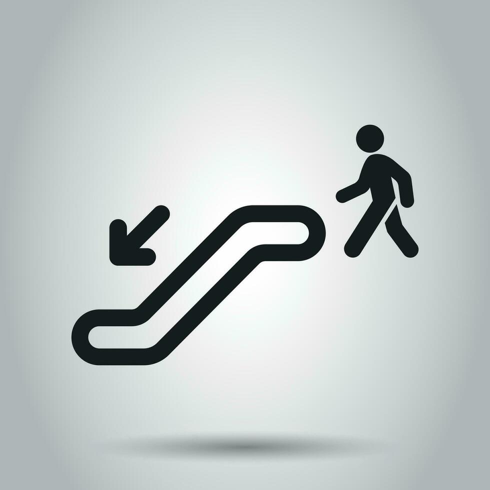 Rolltreppe Aufzug Symbol. Vektor Illustration. Geschäft Konzept Rolltreppe Piktogramm.