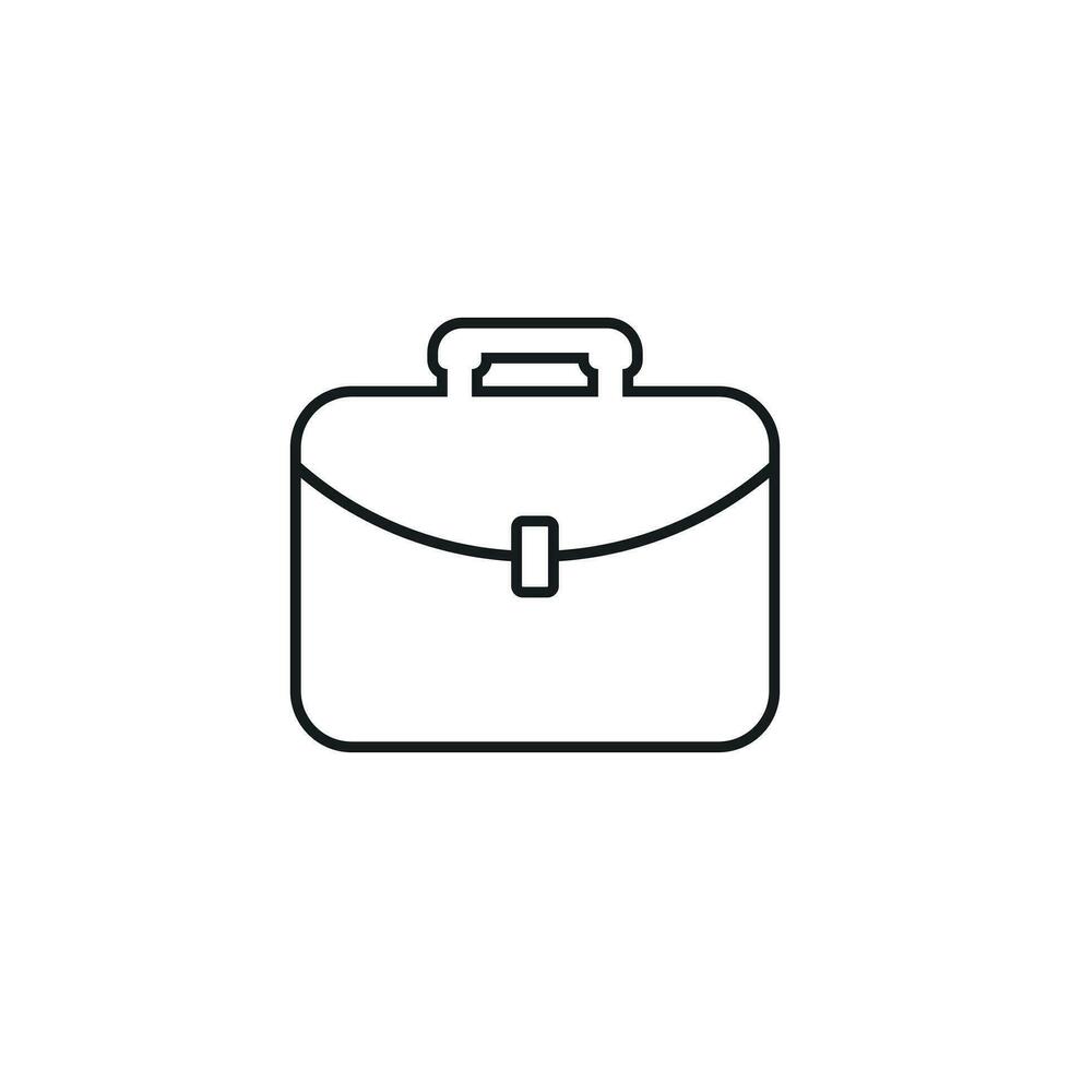 Koffer Vektor Symbol. Gepäck Illustration im Linie Stil.