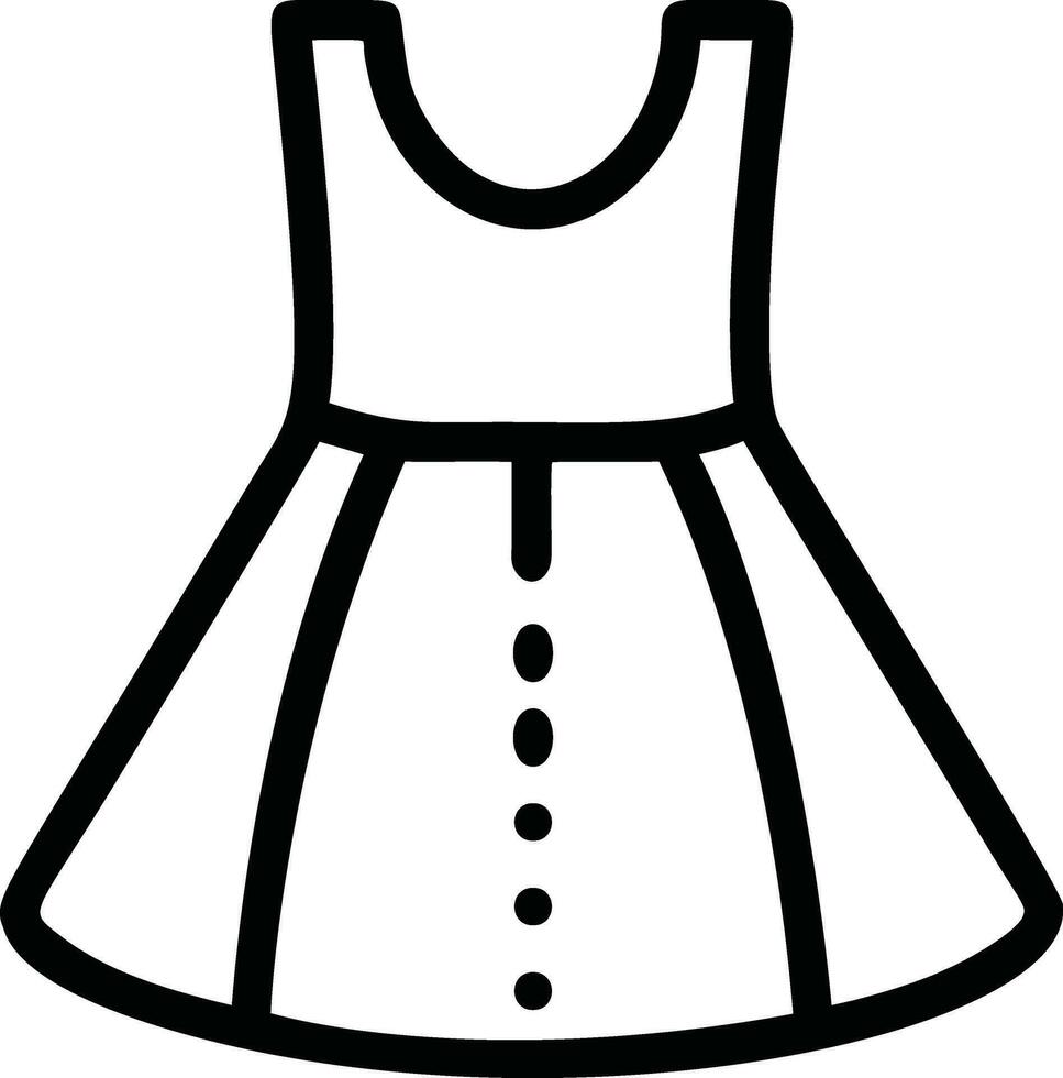 minimalistisch Mode Kleid Symbol vektor