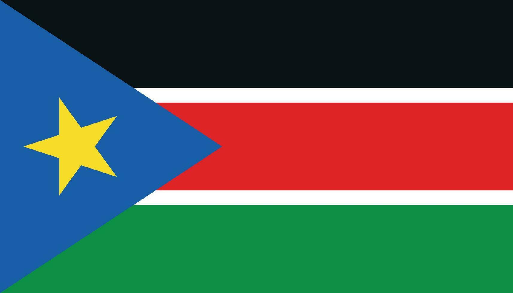 Süd Sudan Flagge Symbol im eben Stil. National Zeichen Vektor Illustration. politisch Geschäft Konzept.