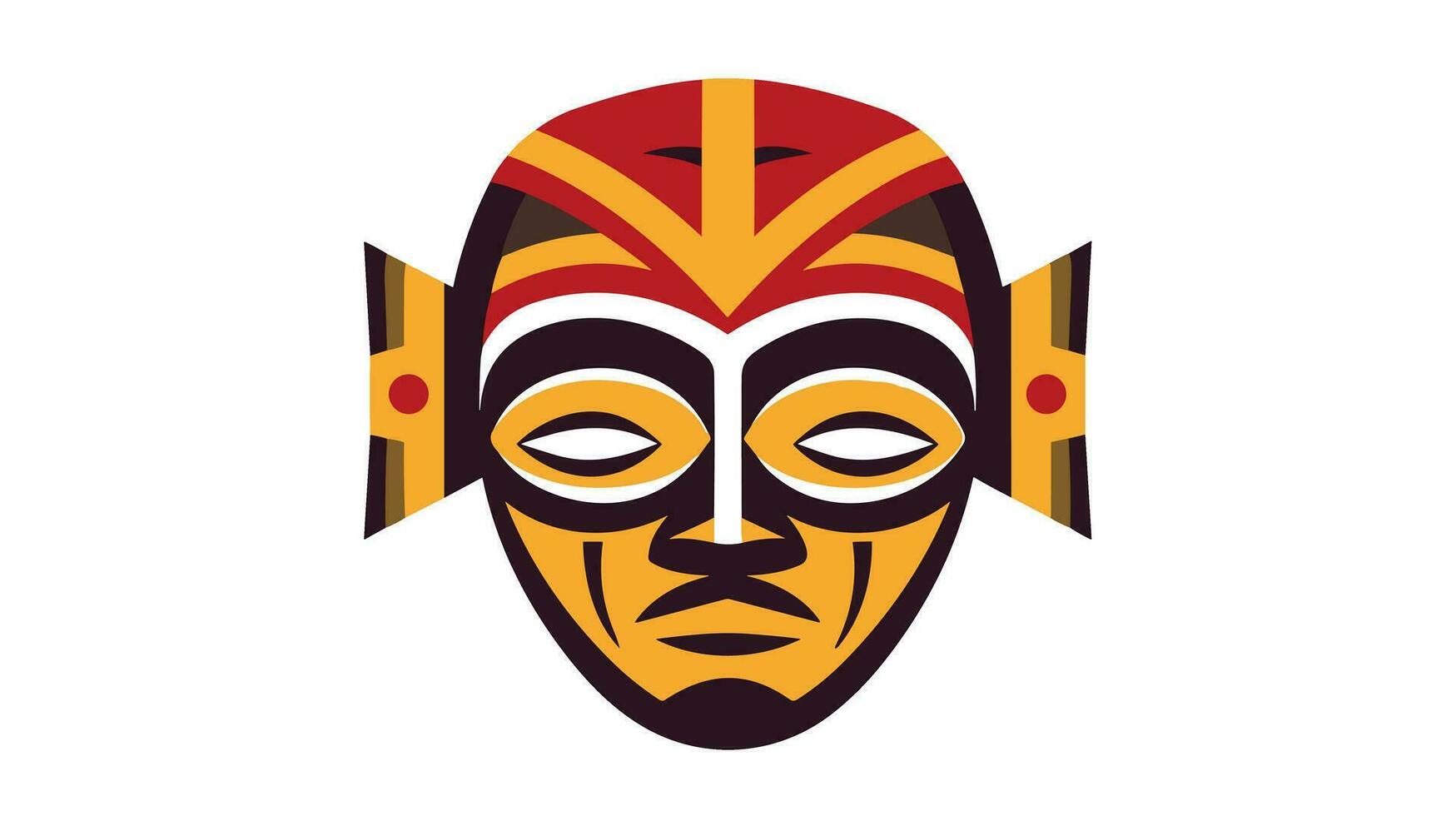 imponerande afrikansk krig mask avslöjande de kraftfull traditioner och symbolism Bakom detta gammal artefakt vektor