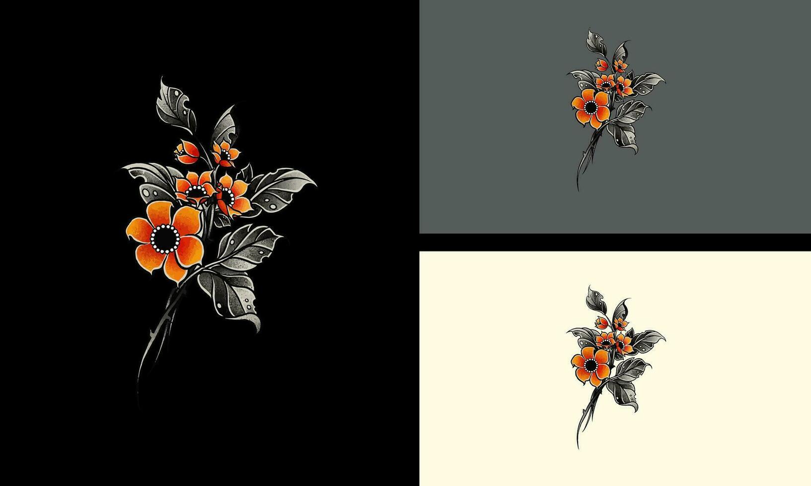 rot Blumen Vektor Maskottchen eben Design