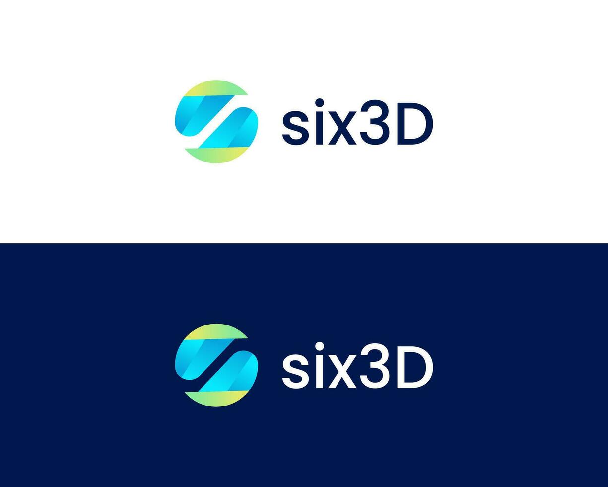 3d Brief s Logo Vektor mit modern bunt Stil Design