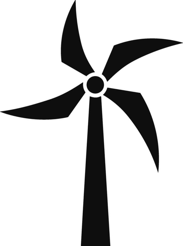 vind turbin, eco energi ikon vektor illustration ikon platt stil isolera på bakgrund