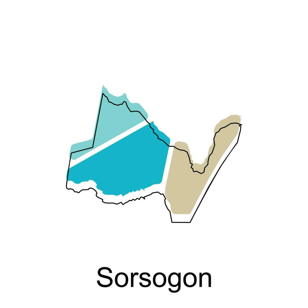 Vektor Karte von Sorsogon modern Umriss, hoch detailliert Vektor Philippinen Karte Illustration Vektor Design Vorlage