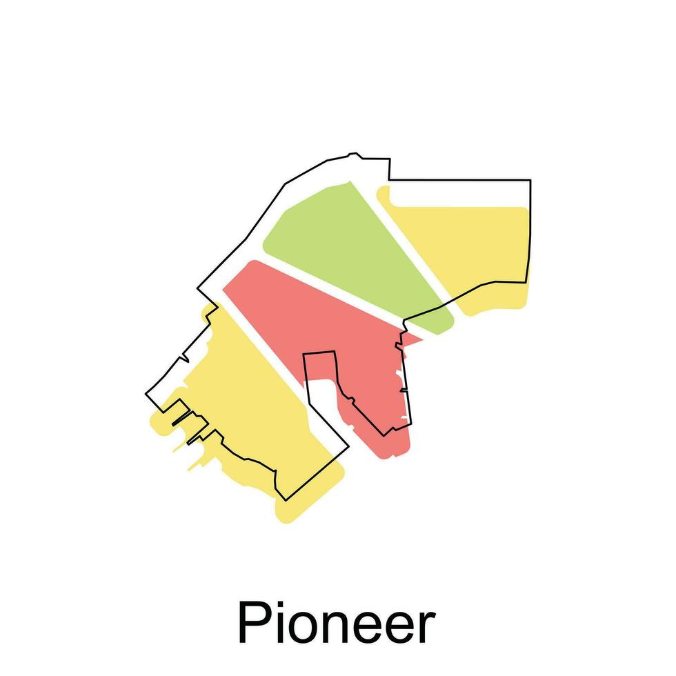 Vektor Karte von Pionier bunt Illustration Vorlage Design auf Weiß Hintergrund