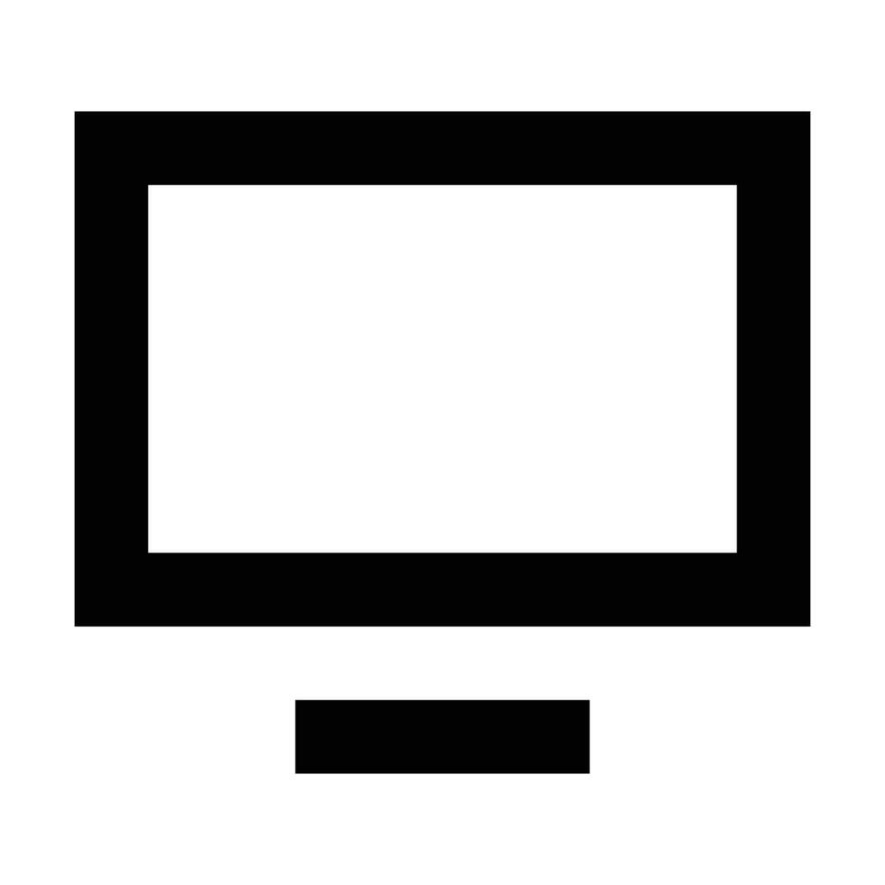 Monitor Symbol. geeignet zum Webseite ui Design vektor