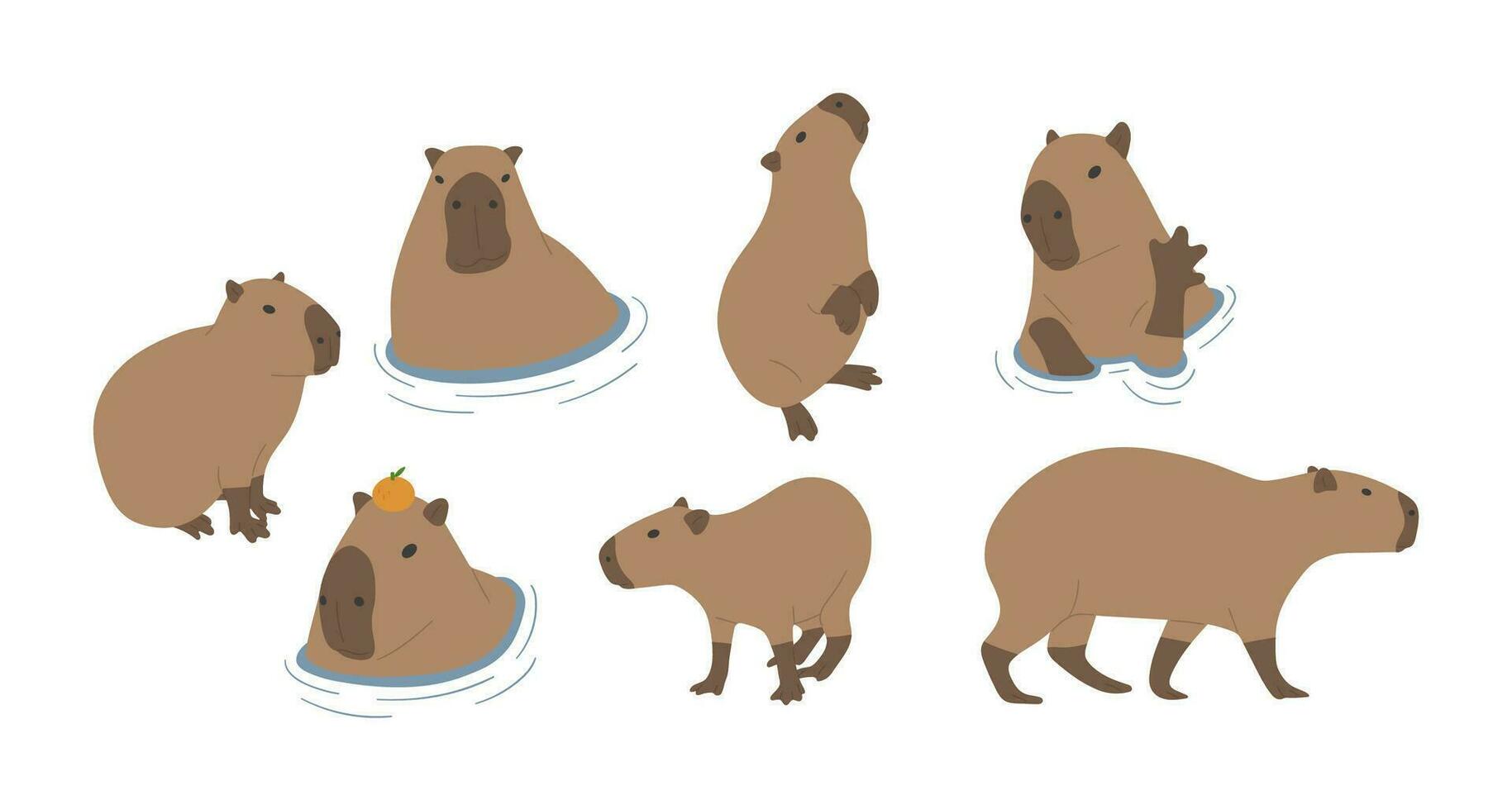 capybara grupp illustration vektor