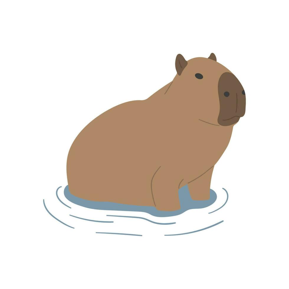 Capybara Single süß vektor