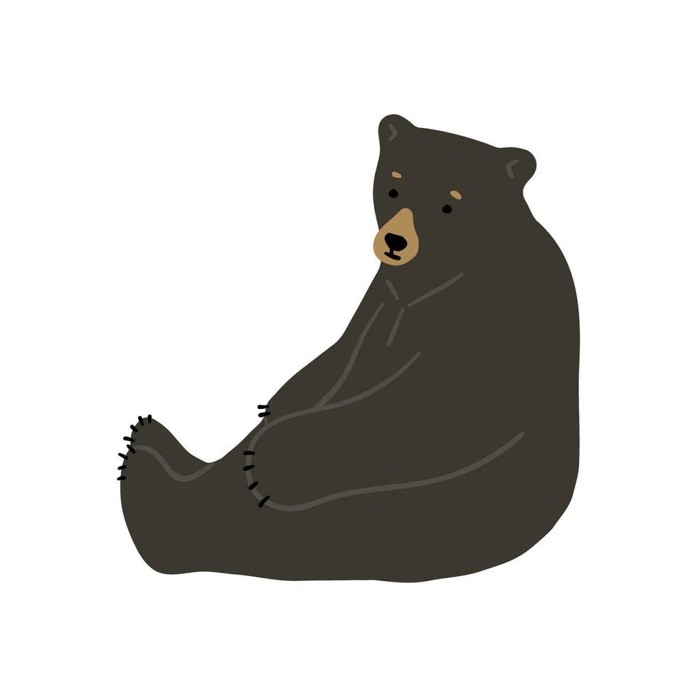 amerikan svart Björn enda vektor