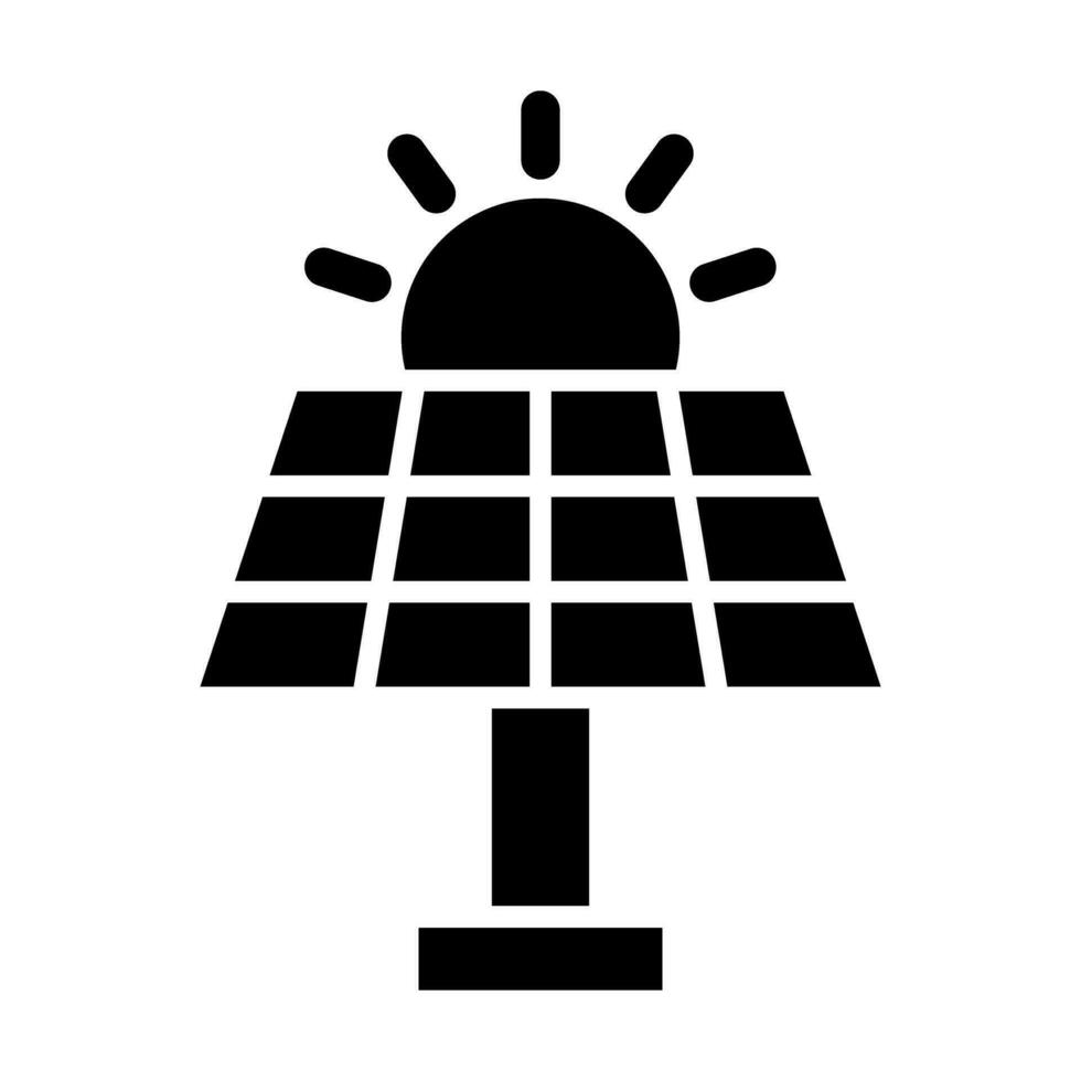 sol- energi vektor glyf ikon för personlig och kommersiell använda sig av.