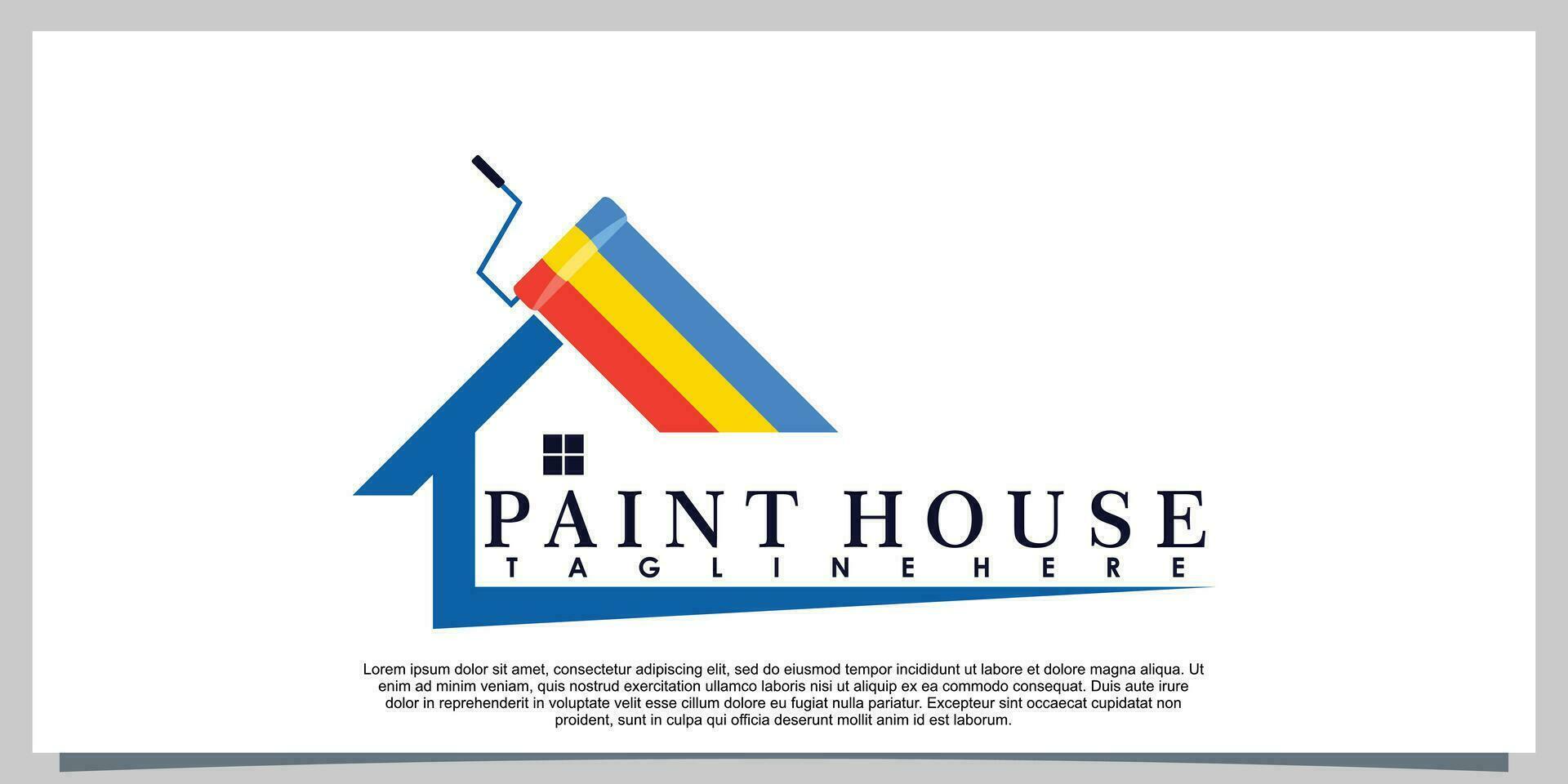 Haus Farbe Logo Design mit kreativ Konzept vektor