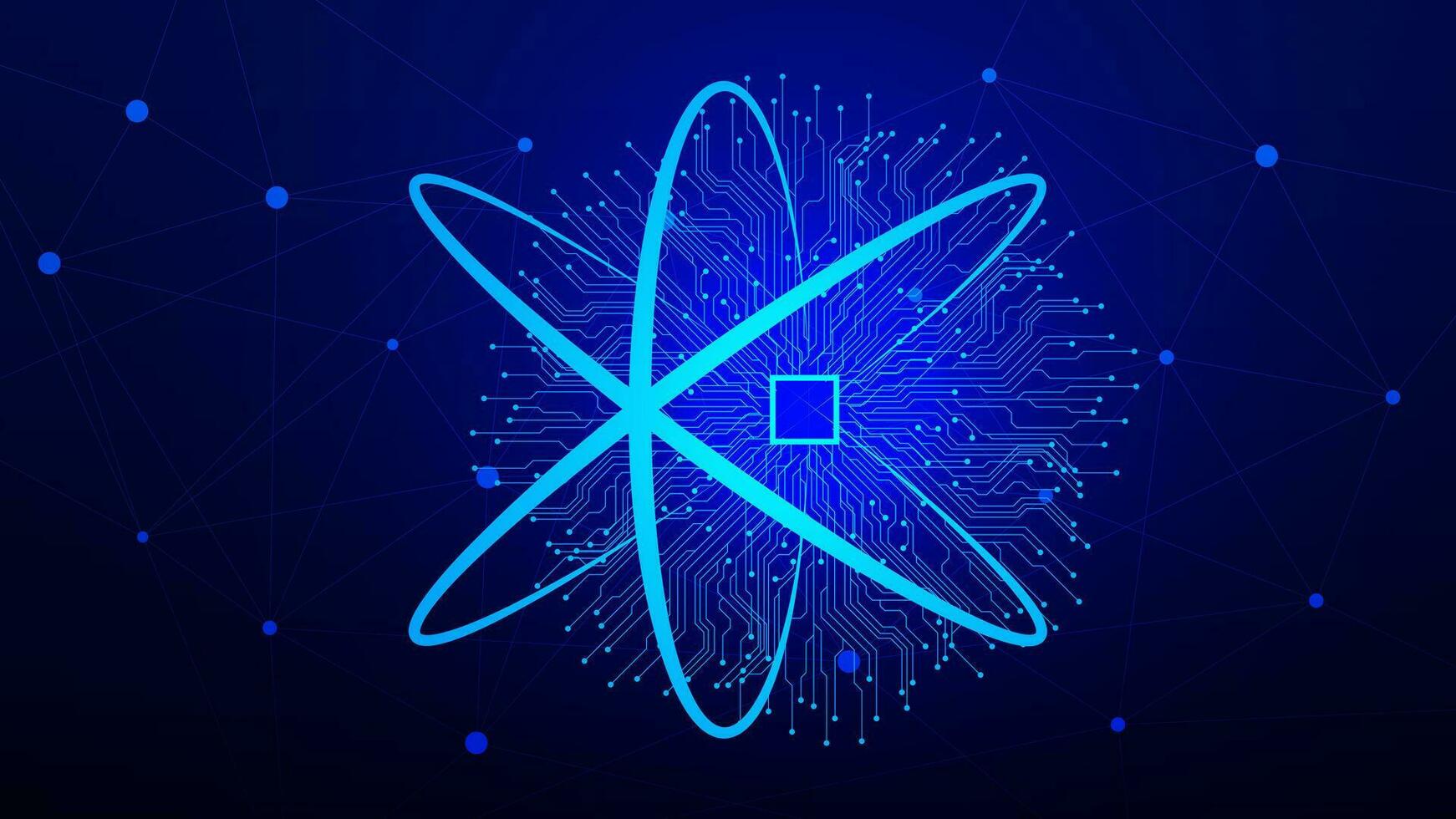 nätverk av artificiell intelligens ai på inlärning information och bearbetning stor data med elektronisk krets styrelse. abstrakt trogen teknologi innovation bakgrund. vektor illustration.