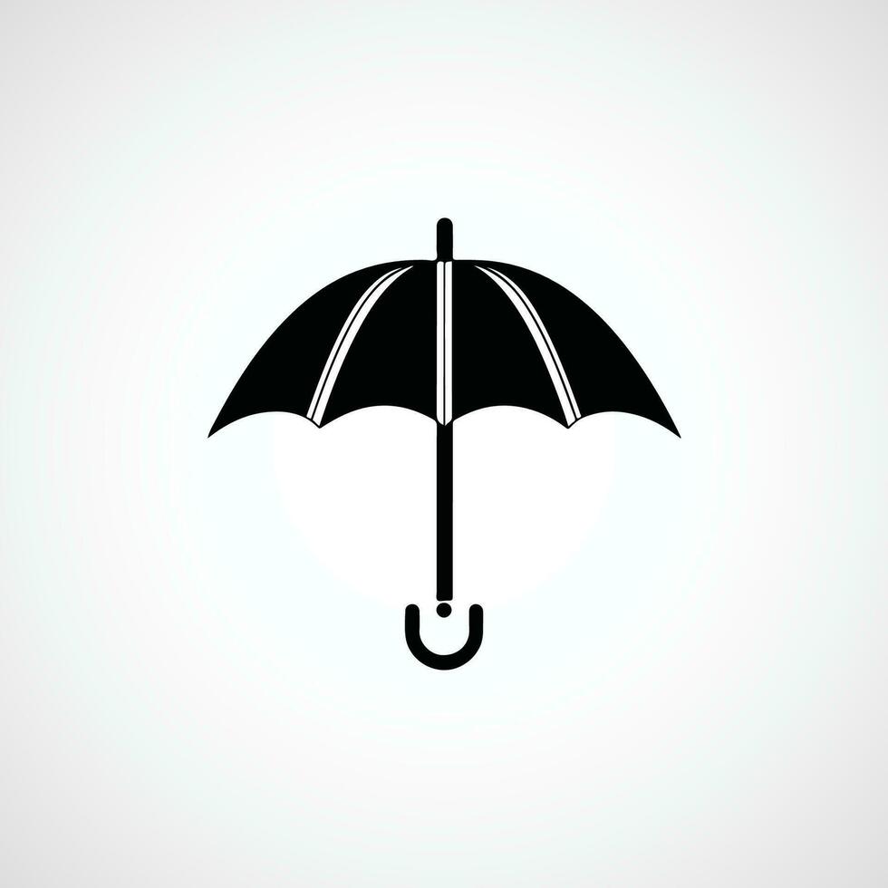 schwarz Regenschirm Logo Design Symbol vektor