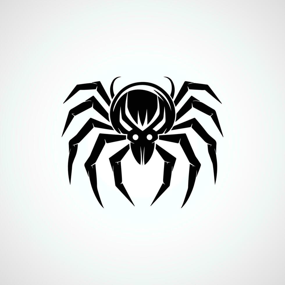 vektor svart Spindel logotyp mall