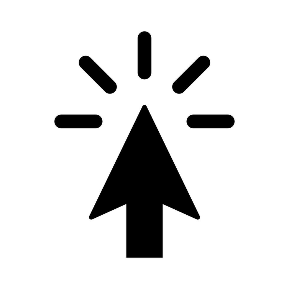 markören ikon. vektor symbol i trendig platt stil på vit bakgrund. klick de pil.