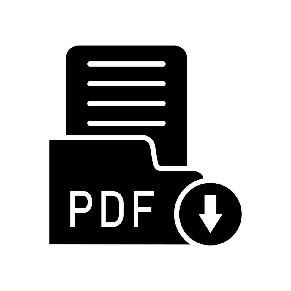 pdf Symbol isoliert auf Hintergrund vektor