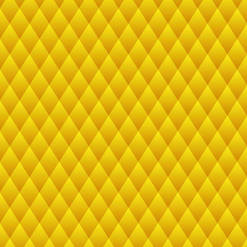 Gelb Polster Leder Textur Hintergrund. Gradient Raute nahtlos Muster. vektor