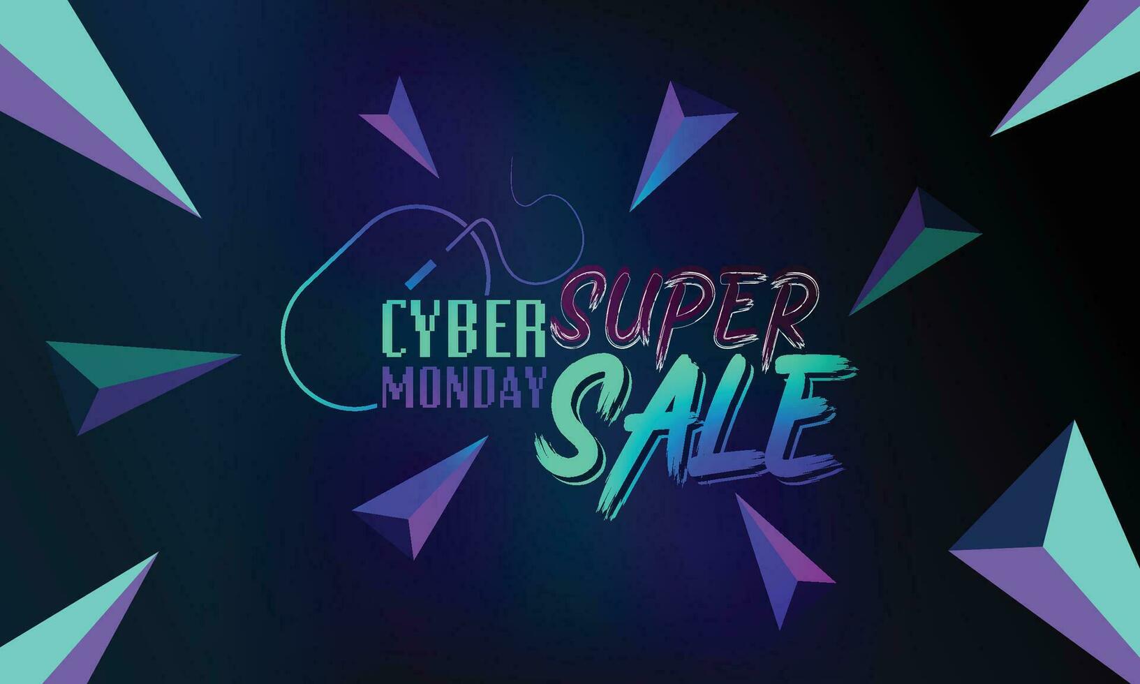 cyber måndag färgrik neon stil super försäljning webb baner. cyber måndag försäljning särskild erbjudande social media posta design. företag, befordran, och reklam vektor mall. säsong- erbjudanden mega stor försäljning