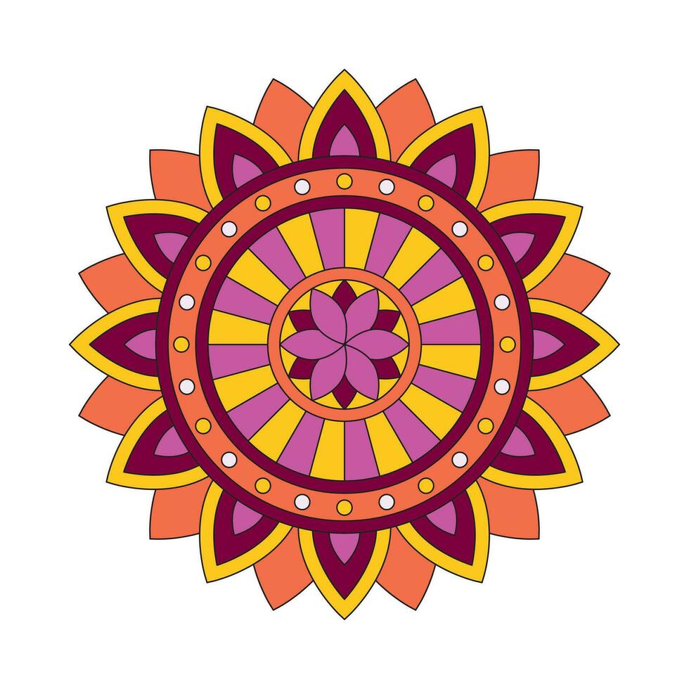 Blume Mandalas Jahrgang dekorativ Elemente. vektor