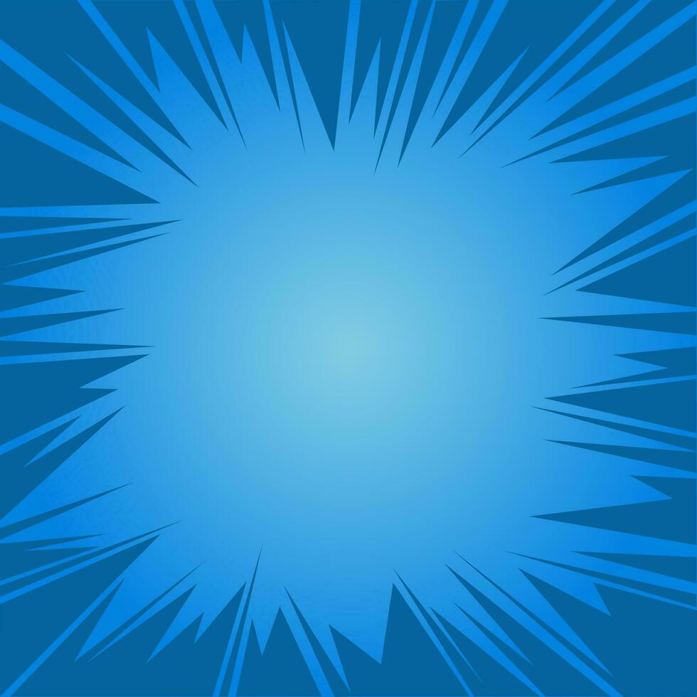 radial Blau Geschwindigkeit Linien zum Comic Bücher Explosion hintergrund.vektor Illustration. vektor