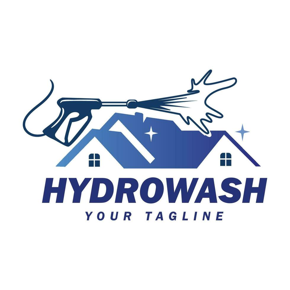 Hydrowäsche Logo Design Vorlage. Druck Waschen elegant Logo Design. vektor