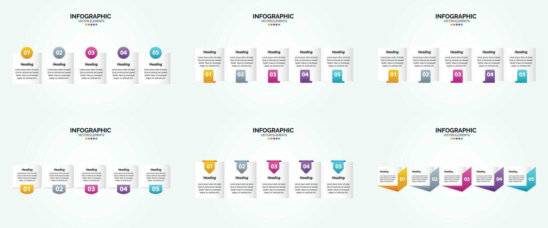 flaches Designset der Vektorillustrations-Infografiken für Werbebroschürenflieger und -zeitschrift vektor