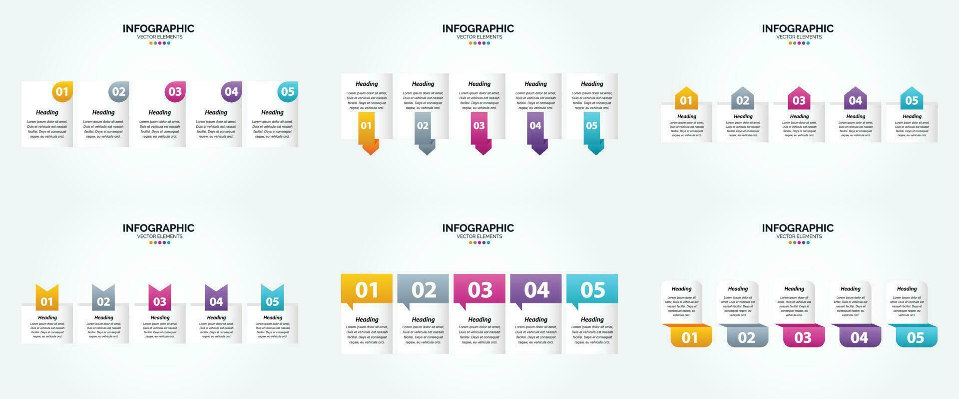 flaches Designset der Vektorillustrations-Infografiken für Werbebroschürenflieger und -zeitschrift vektor