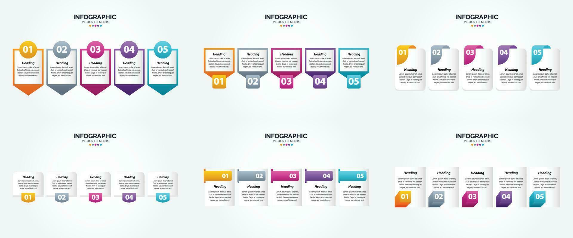 flaches Designset der Vektorillustrations-Infografiken für Werbebroschürenflieger und -zeitschrift vektor