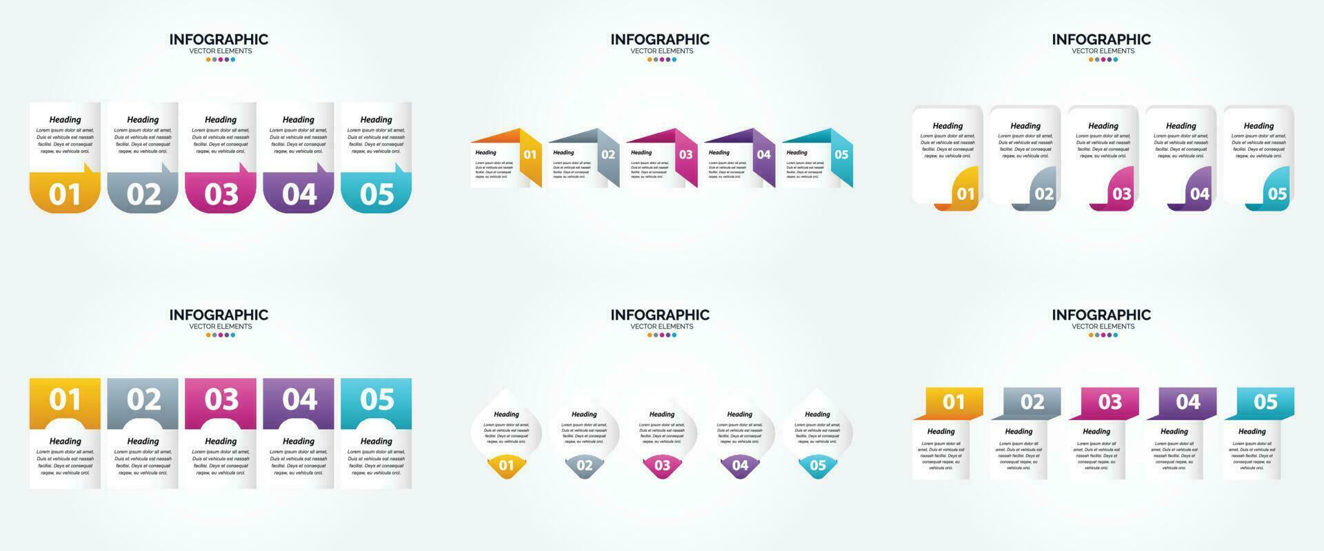 flaches Designset der Vektorillustrations-Infografiken für Werbebroschürenflieger und -zeitschrift vektor