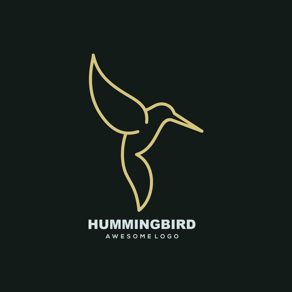 lyx brummande fågel logotyp illustration för din företag vektor