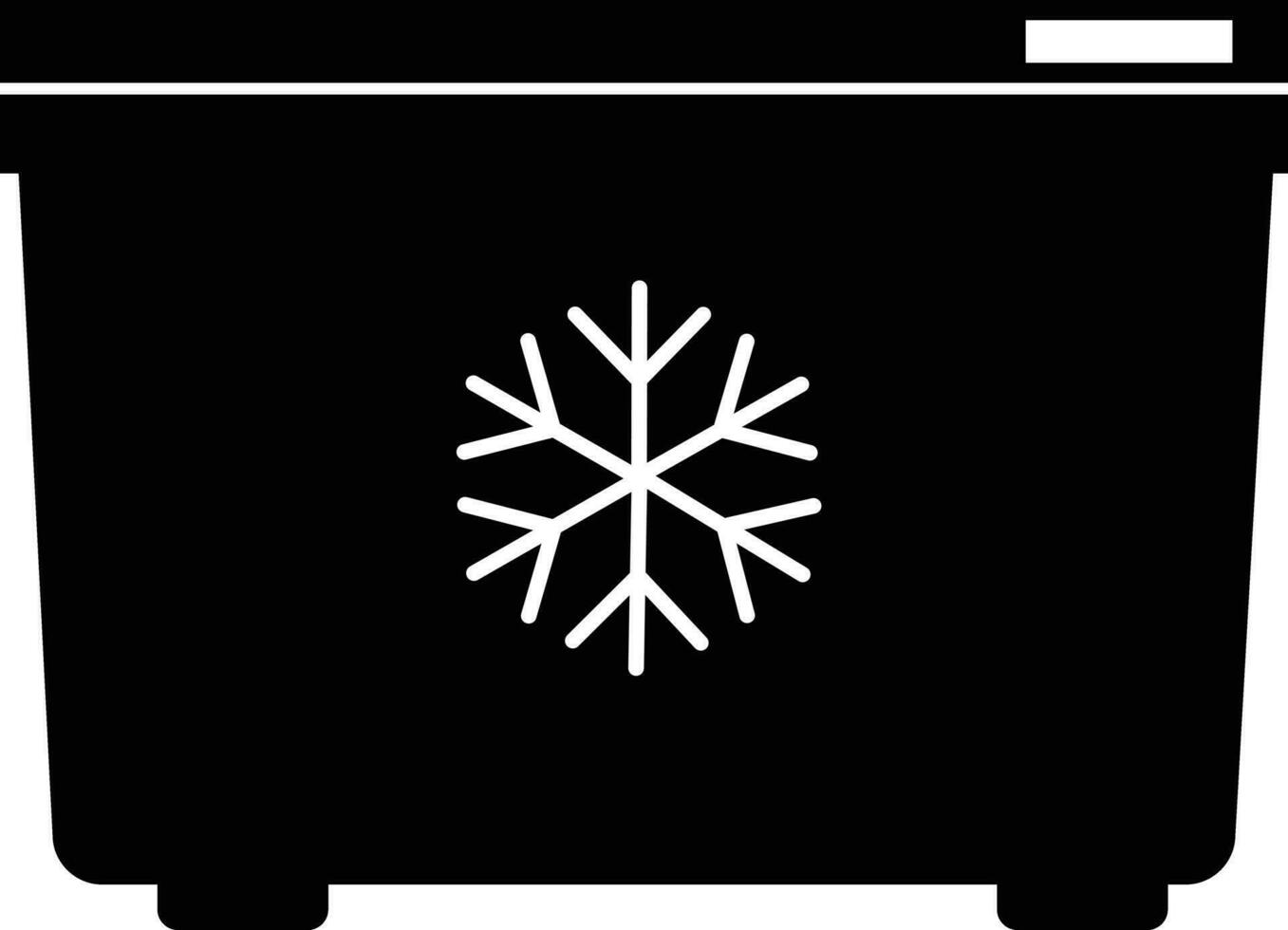 Gefrierschrank Symbol. Mini Kühlschrank Symbol unterzeichnen. eben Stil. vektor