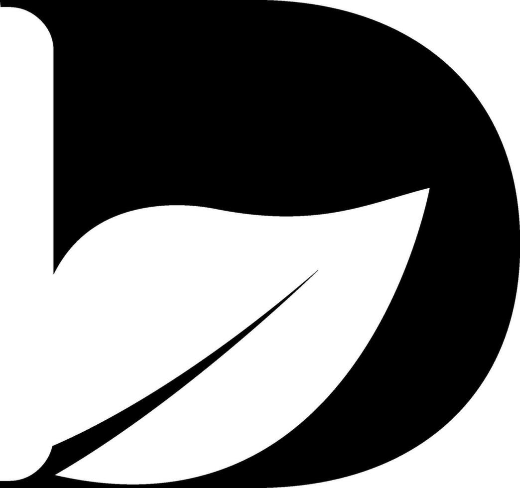 d Initiale Brief Blatt Logo Design Konzept vektor