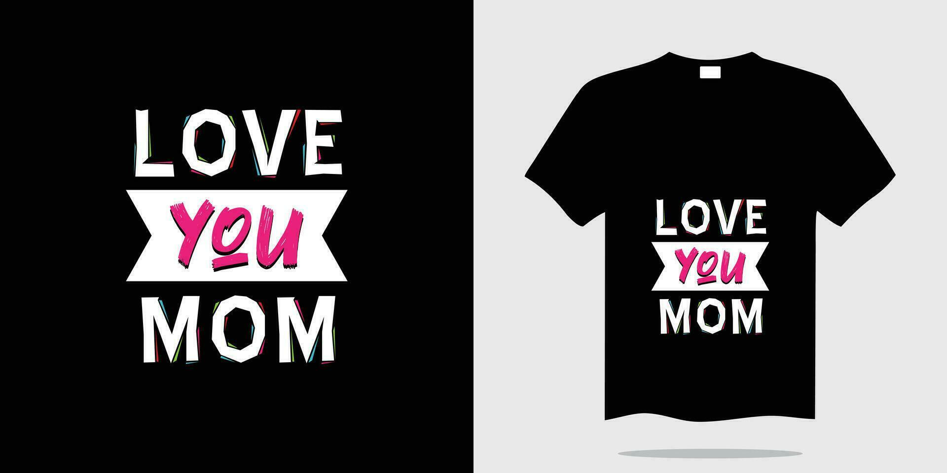 kärlek du mamma typografi t-shirt design vektor illustration