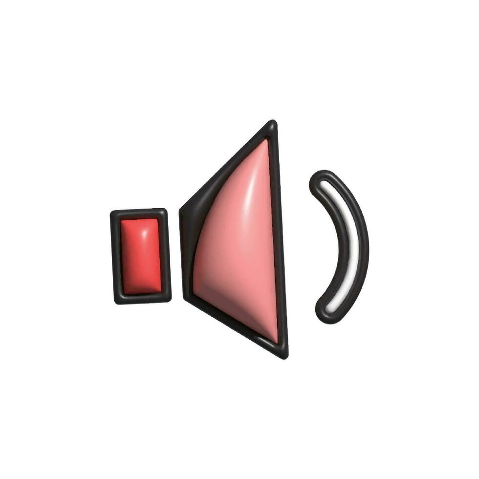 högtalare tecken ikon i tecknad serie 3d stil enkel elegant söt. för företag ikon vektor