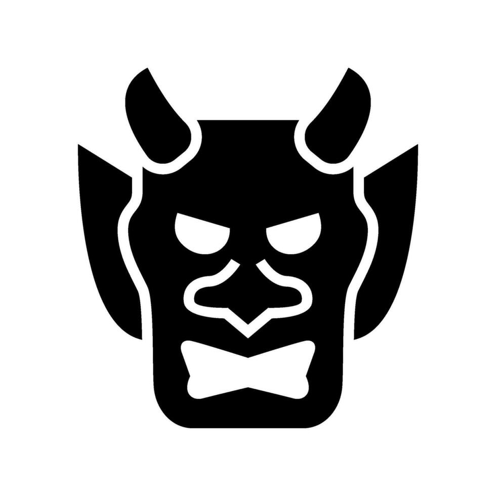 demon mask ikon vektor symbol design illustration