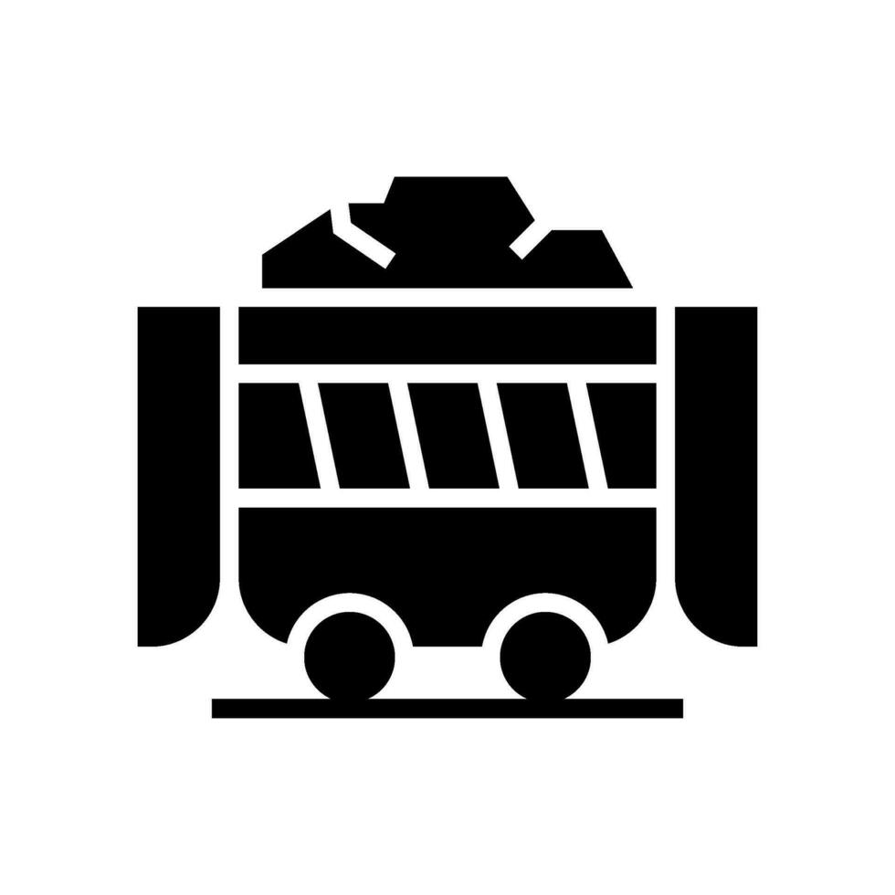 Bergbau Wagen Symbol Vektor Symbol Design Illustration