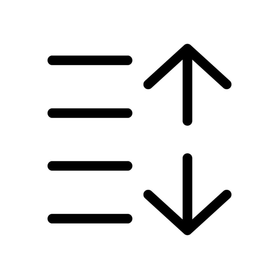 sortera ikon vektor symbol design illustration
