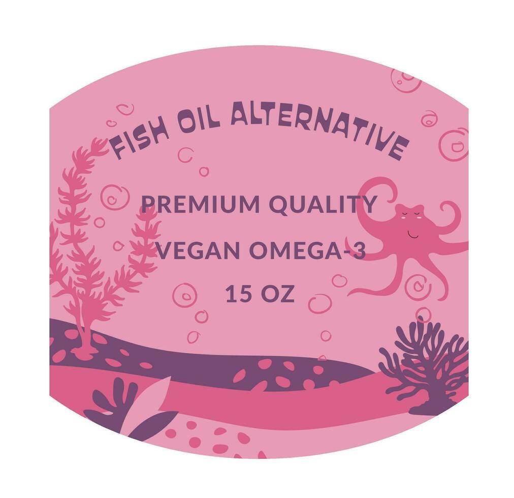 fisk olja alternativ, premie kvalitet vegan omega vektor