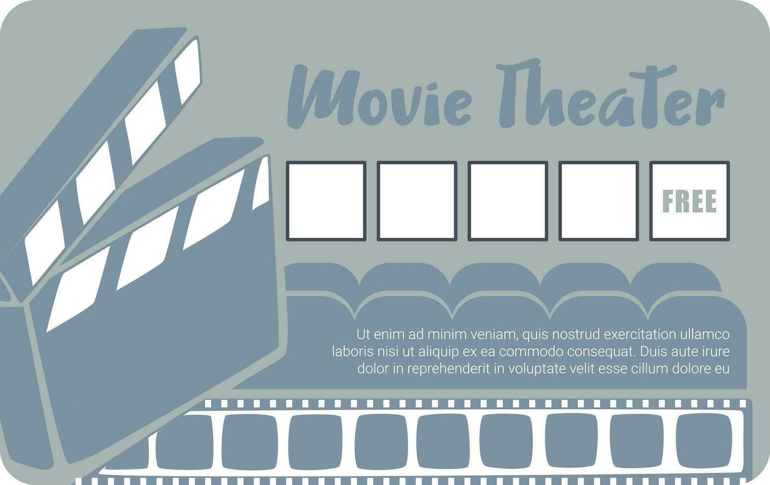 Loyalität Karte zum Film Theater, kostenlos Film zum Sie vektor