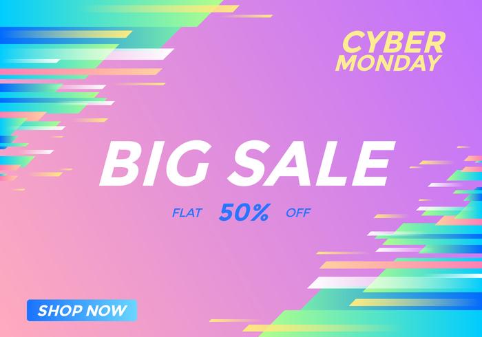 Cyber ​​Monday Big Sale-Social Media-Beitragsvektor vektor