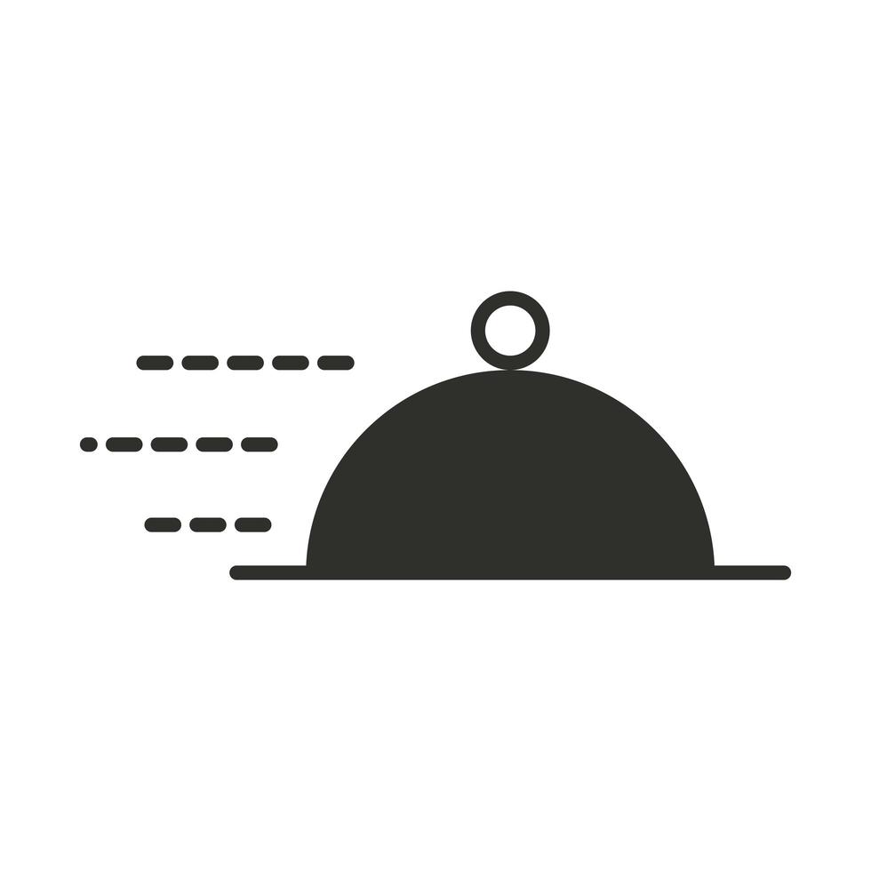 Schneller Lieferservice Essen Restaurant Silhouette Symbol vektor