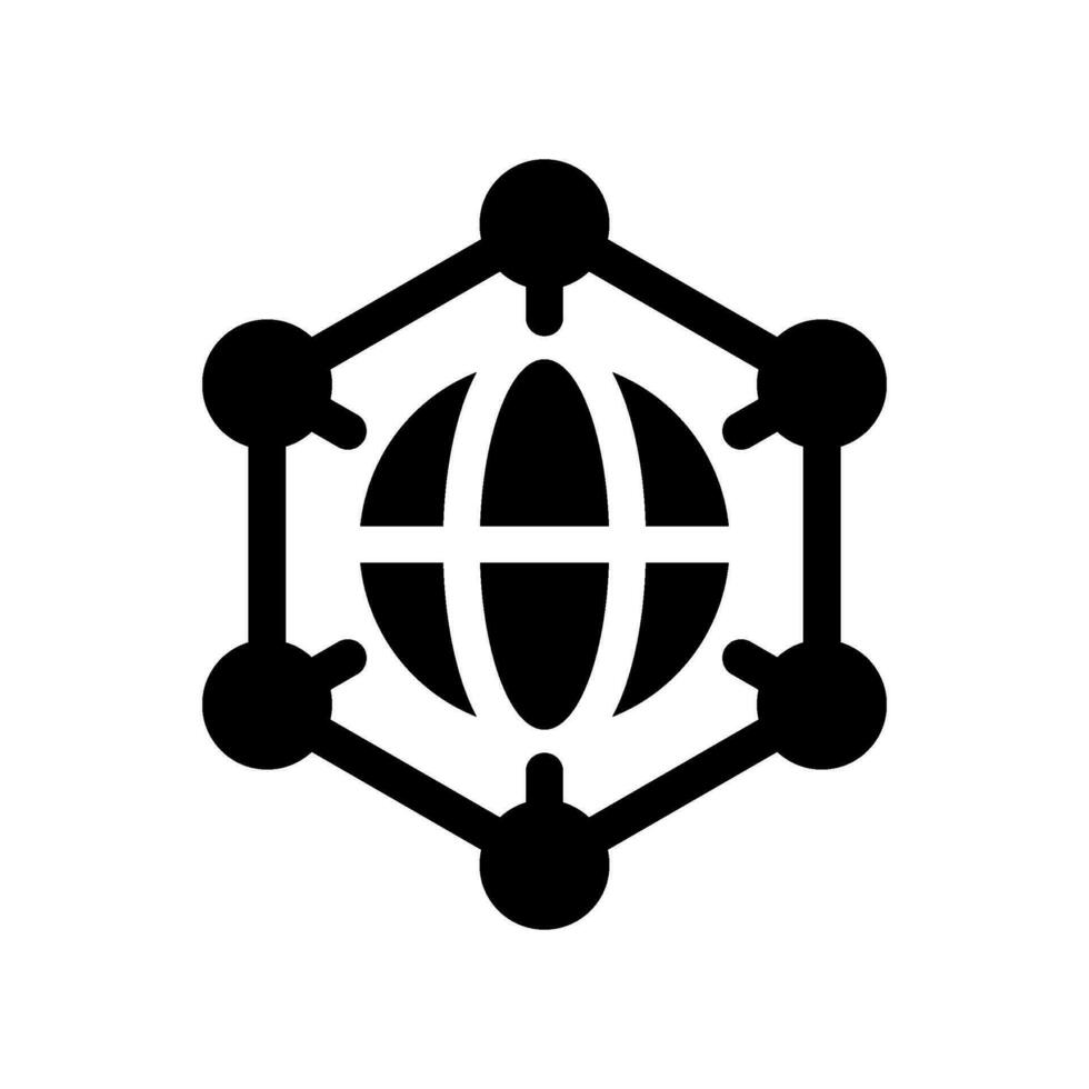 global nätverk ikon vektor symbol design illustration