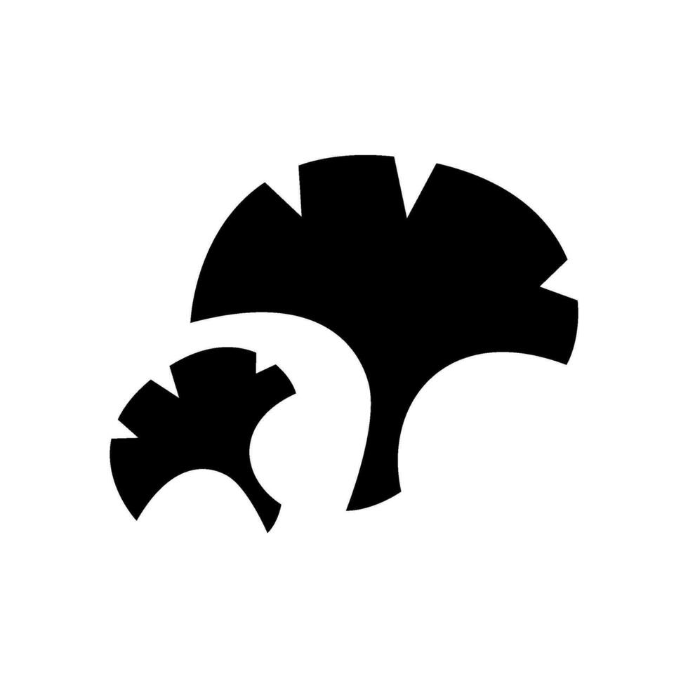 Ginkgo Symbol Vektor Symbol Design Illustration