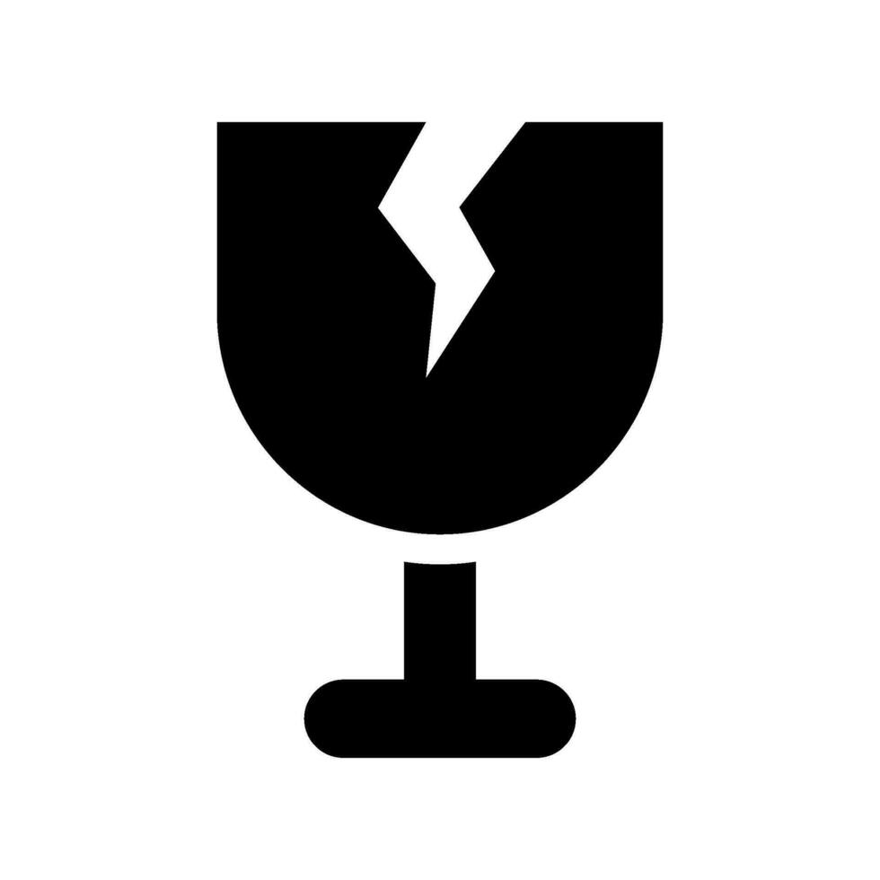 bruten glas ikon vektor symbol design illustration