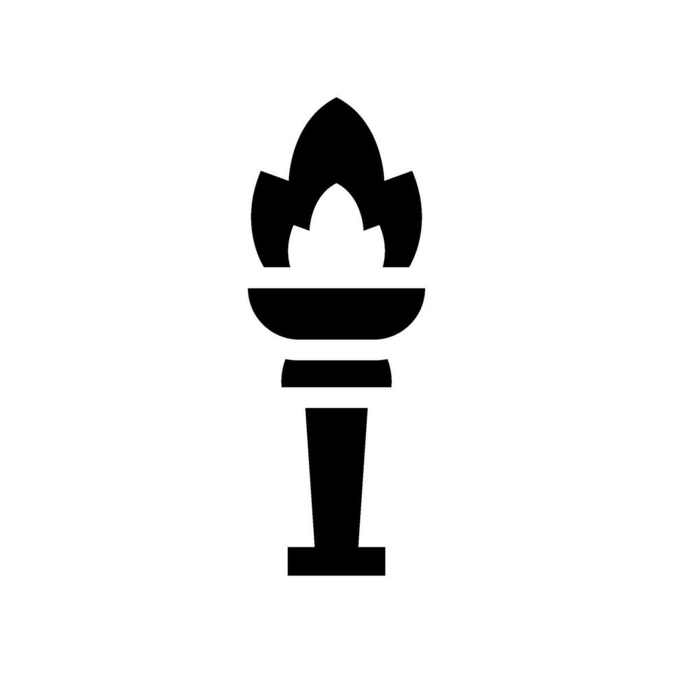 olympic ficklampa ikon vektor symbol design illustration